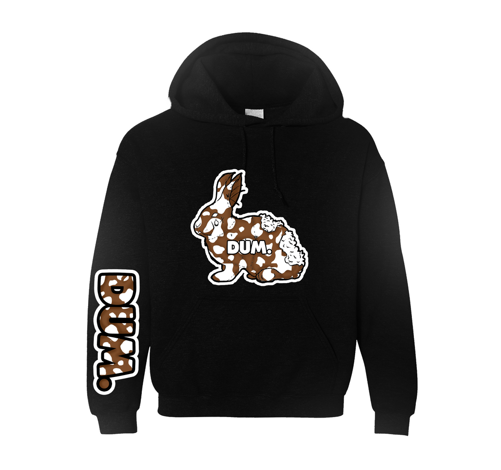 DUM BROWN AND WHITE COW CAMO HOODIE