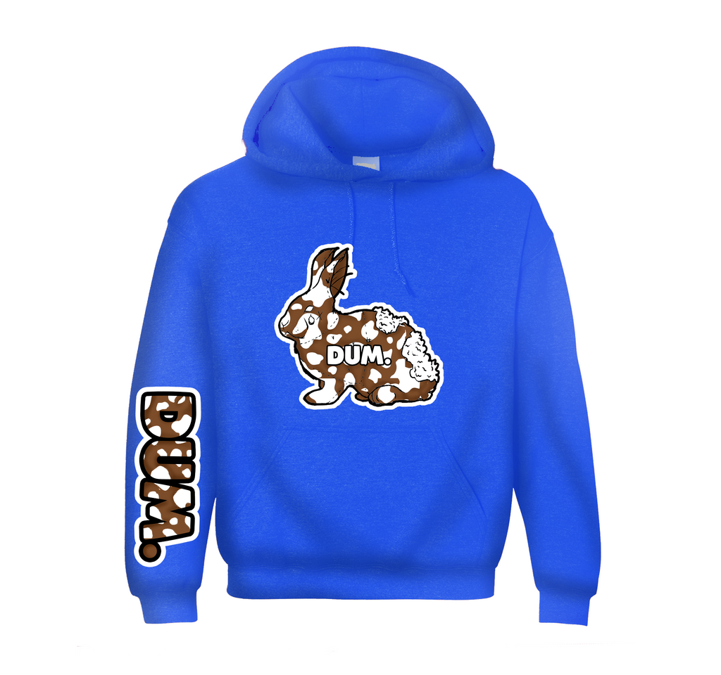 DUM BROWN AND WHITE COW CAMO HOODIE