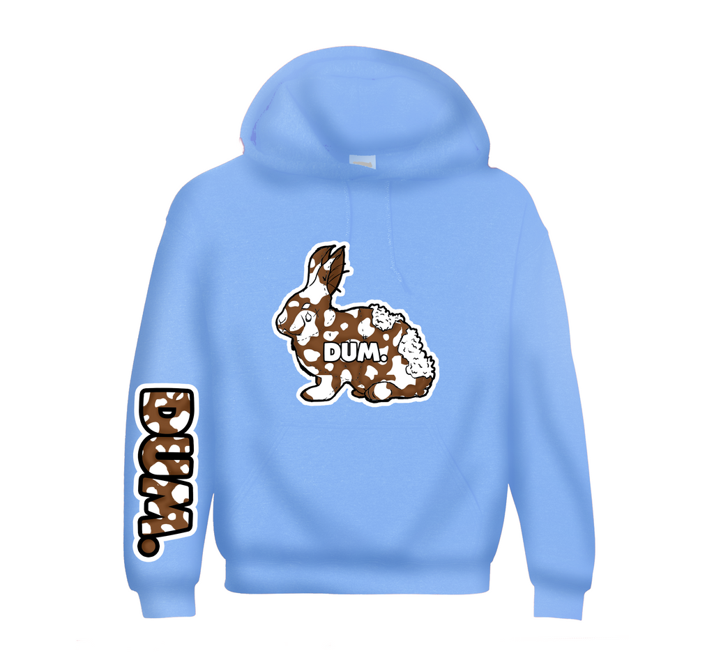 DUM BROWN AND WHITE COW CAMO HOODIE