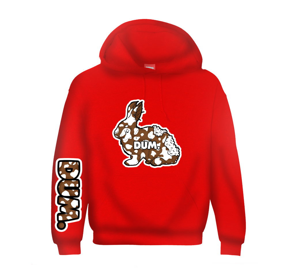 DUM BROWN AND WHITE COW CAMO HOODIE