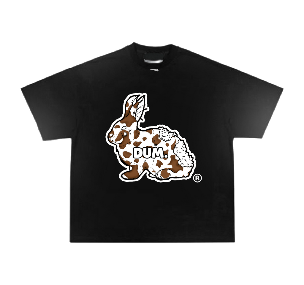 DUM WHITE AND BROWN COW CAMO SHIRT