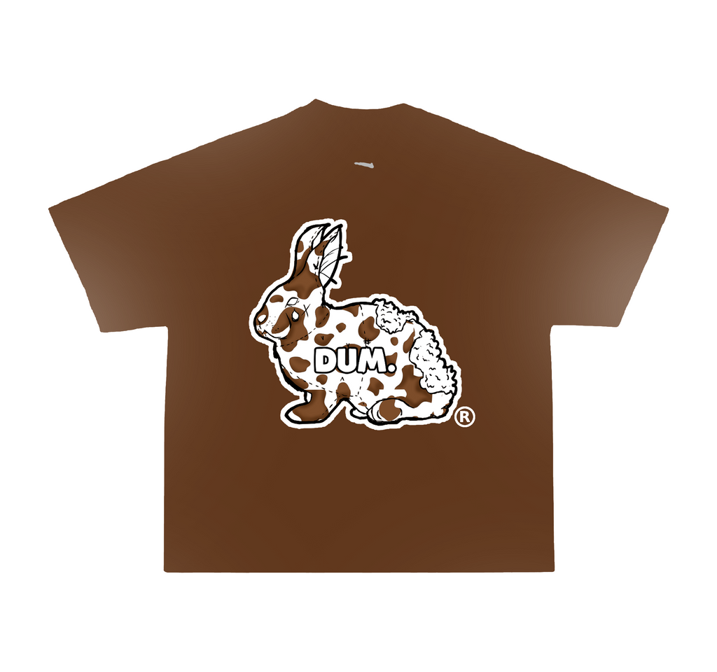 DUM WHITE AND BROWN COW CAMO SHIRT