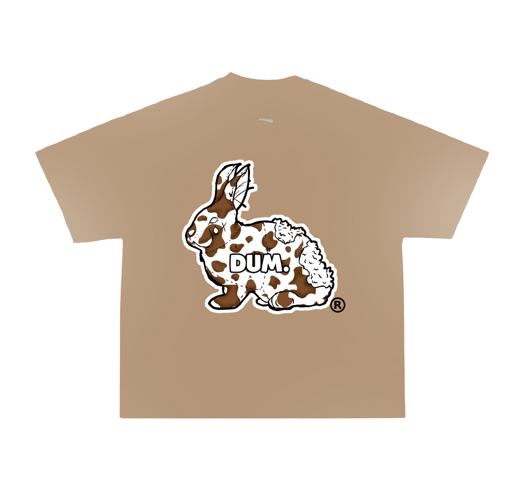 DUM WHITE AND BROWN COW CAMO SHIRT