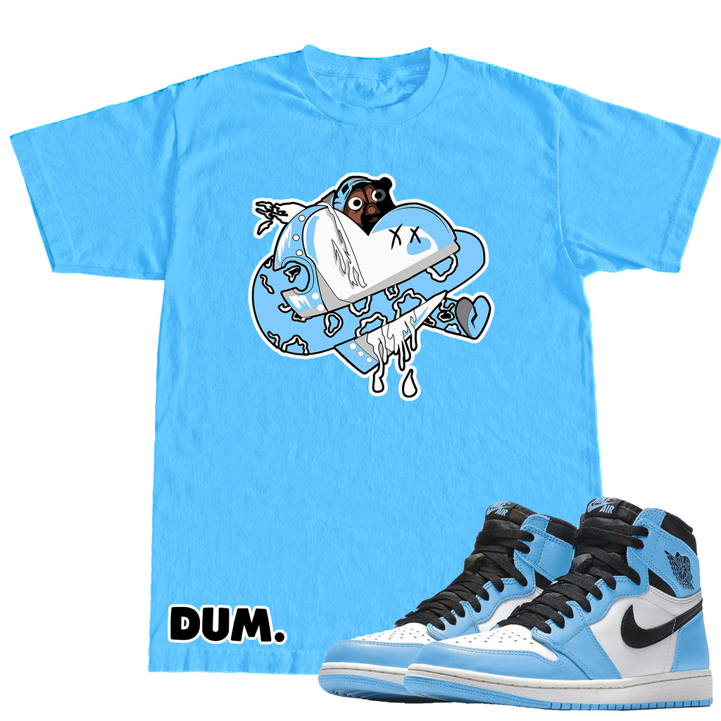DUMLOVE X RETRO 1S UNIVERSITY BLUE TSHIRT