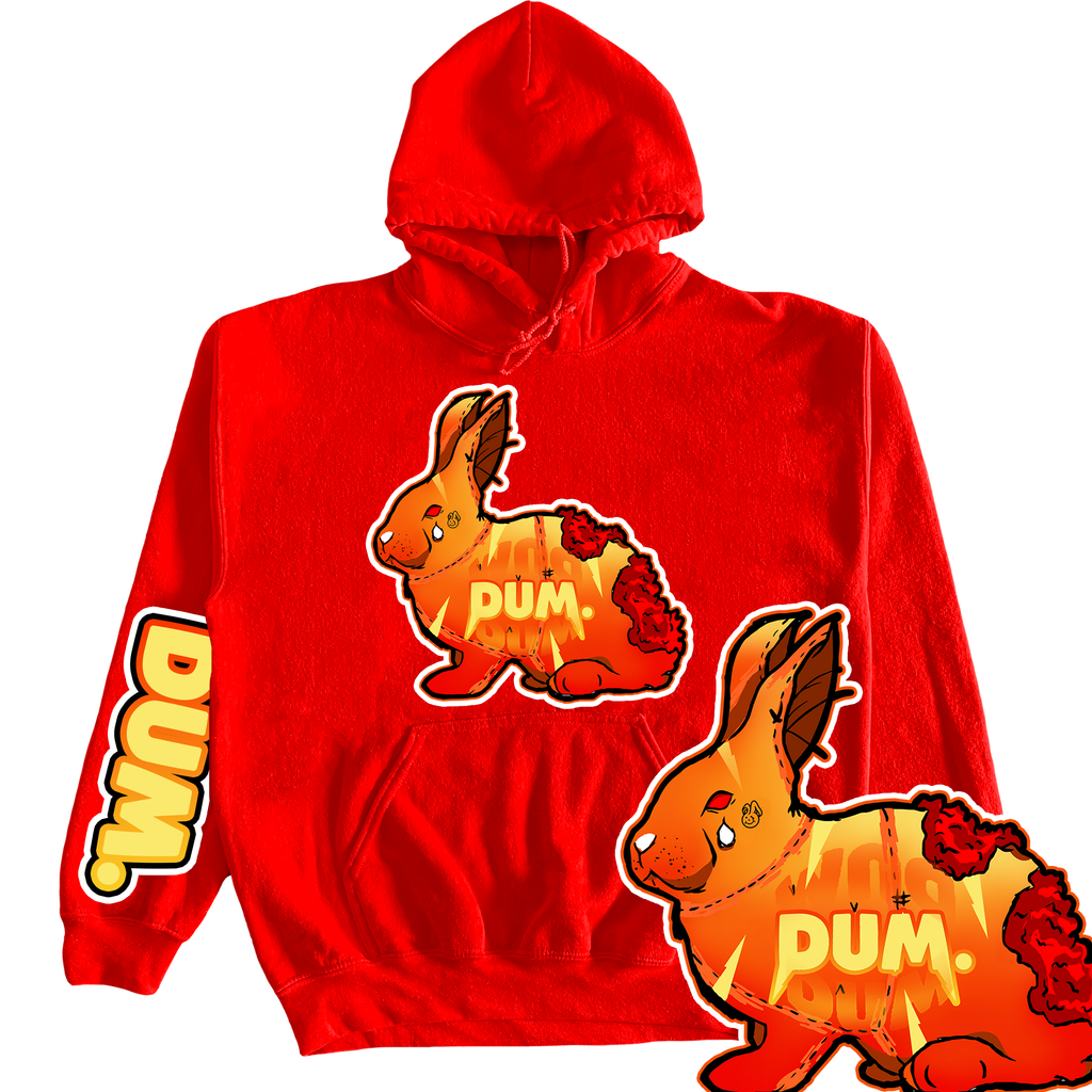 RED GRADIENT DUM HOODIE